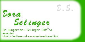 dora selinger business card